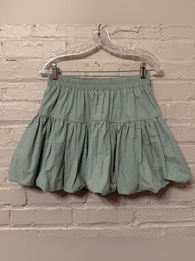 New’M Mini Bubble Hem Skirt Elastic Waistband